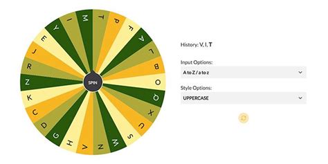 alphabet roulette generator,random alphabet generator